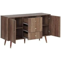 Beliani Sideboard ULIKA - Lichte Houtkleur Spaanplaat, Mdf -VIDAL Salle De Bain Winkel 1000047908 0103