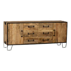 Dressoir Baltimore 190cm - Mangohout - Bruin - Rechthoekig -VIDAL Salle De Bain Winkel 1000052239 0102