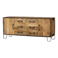 Dressoir Baltimore 190cm - Mangohout - Bruin - Rechthoekig -VIDAL Salle De Bain Winkel 1000052239 0103