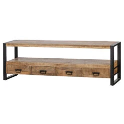 TV Meubel Fresno 180cm - Mangohout - Bruin - Rechthoekig -VIDAL Salle De Bain Winkel 1000052247 0103