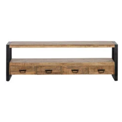 TV Meubel Fresno 180cm - Mangohout - Bruin - Rechthoekig