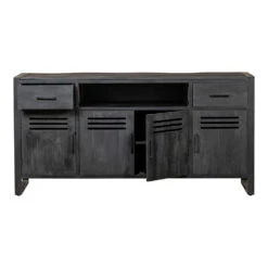 Dressoir Henderson Black 180cm - Mangohout - Zwart - Rechthoekig -VIDAL Salle De Bain Winkel 1000053599 0103