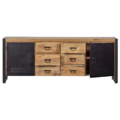 Dressoir Birmingham 200cm - Mangohout - Bruin - Rechthoekig -VIDAL Salle De Bain Winkel 1000054009 0102