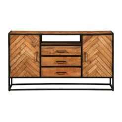 Dressoir Toronto 145x80cm - Mangohout - Bruin - Rechthoekig -VIDAL Salle De Bain Winkel 1000054616 0102