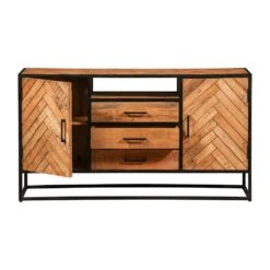 Dressoir Toronto 145x80cm - Mangohout - Bruin - Rechthoekig -VIDAL Salle De Bain Winkel 1000054616 0103