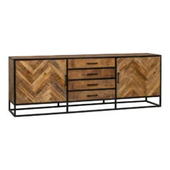 Dressoir New Haven 210cm - Mangohout - Bruin - Rechthoekig -VIDAL Salle De Bain Winkel 1000054617 0103