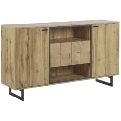 Beliani Sideboard BOISO - Lichte Houtkleur Vezelplaat