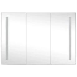 VidaXL Badkamerkast Met Spiegel En LED 89x14x62 Cm -VIDAL Salle De Bain Winkel 1000055814 0103