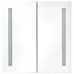 VidaXL Badkamerkast Met Spiegel En LED 62x14x60 Cm Grijs -VIDAL Salle De Bain Winkel 1000055821 0103