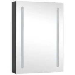 VidaXL Badkamerkast Met Spiegel En LED 50x13x70 Cm -VIDAL Salle De Bain Winkel 1000055838 0102