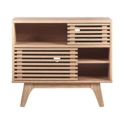Beliani Sideboard CLEVELAND - Lichte Houtkleur Mdf -VIDAL Salle De Bain Winkel 1000057306 0103