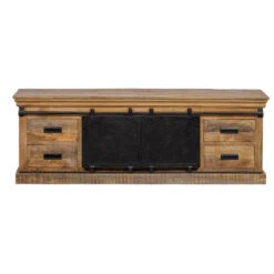 TV Meubel Portland 260cm - Mangohout - Bruin - Rechthoekig -VIDAL Salle De Bain Winkel 1000061357 0102