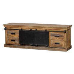 TV Meubel Portland 260cm - Mangohout - Bruin - Rechthoekig -VIDAL Salle De Bain Winkel 1000061357 0103