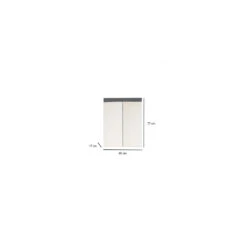 Hioshop Spiegelkast AmandaMandoBea Mdf - 2 Deurs - Grijs -VIDAL Salle De Bain Winkel 1000062610 0110