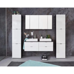 Hioshop Spiegelkast ConceptOne Mdf - 2 Deurs - Grijs -VIDAL Salle De Bain Winkel 1000062629 0110