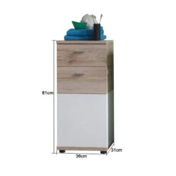 Hioshop Badkamerkast CampusBad Mdf - Wit -VIDAL Salle De Bain Winkel 1000062753 0110