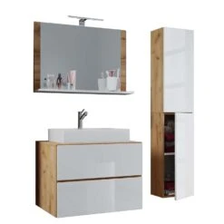 Hioshop Badkamer LendasL Mdf - 80 Cm - Wit