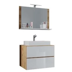 Hioshop Badkamer LendasM Mdf - 80 Cm - Wit