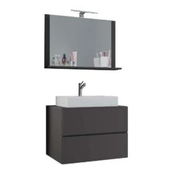 Hioshop BadkamerLendasM Mdf - Antraciet