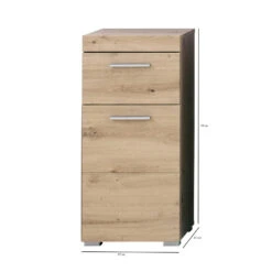 Hioshop Badkamerkast AmandaMando Mdf - Eiken -VIDAL Salle De Bain Winkel 1000062792 0110