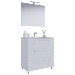 Hioshop Spiegel Schubo Mdf - 60 Cm - Wit