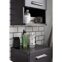 Hioshop Badkamerkast Monte Mdf - Grijs -VIDAL Salle De Bain Winkel 1000062830 0111