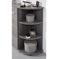 Hioshop Badkamerkast RunnerMoon Mdf - Zilver -VIDAL Salle De Bain Winkel 1000062838 0110