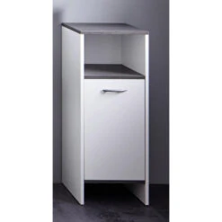 Hioshop Badkamerkast CaliforniaSanDiego Mdf - Zilver -VIDAL Salle De Bain Winkel 1000062849 0110