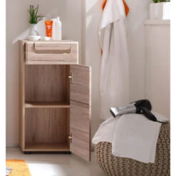 Hioshop Badkamerkast MaleaSiena Mdf - Eiken -VIDAL Salle De Bain Winkel 1000062851 0111