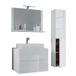 Hioshop Badkamer LendasL Badkamer Mdf - 80 Cm - Wit