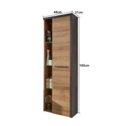 Hioshop Badkamerkast Bay Mdf - Grijs -VIDAL Salle De Bain Winkel 1000062886 0111