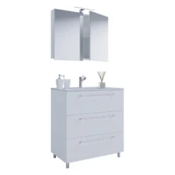 Hioshop Spiegelkast Schubo Mdf - 60 Cm - Wit