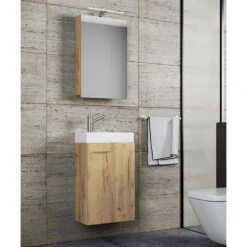 Hioshop Badkamer Slito Mdf - Eiken -VIDAL Salle De Bain Winkel 1000062943 0110