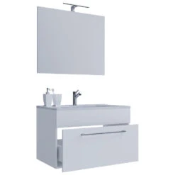 Hioshop Badkamer Spiegel Mdf Nywo - 60 Cm - Wit