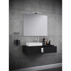 Hioshop Spiegel Gudas Mdf - Spiegel - Zwart -VIDAL Salle De Bain Winkel 1000062952 0110