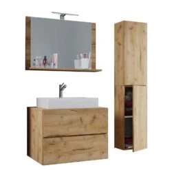 Hioshop Badkamer LendasL Mdf - 60 Cm - Bruin
