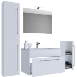 Hioshop Badkamer Nywo Mdf - 60 Cm - Wit