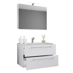 Hioshop Spiegelkast Badinos Mdf - 60 Cm - Wit