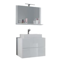 Hioshop BadkamerLendasM Mdf - Wit