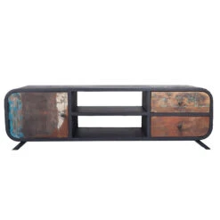 Giga Meubel TV Meubel Bruin - Metaal - 160cm - Kast Retro Groot