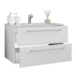 Hioshop Wastafel Badinos Mdf - 60 - Wit