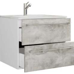 Hioshop Wastafel Badinos Mdf - 60 Cm - Wit