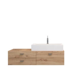 Hioshop Wastafel Geo Mdf - 60 Cm - Wit