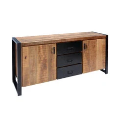 Dressoir Birmingham 160cm - Mangohout - Bruin - Rechthoekig