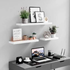 Zwevende Boekenplank - Rechthoekige Wandplank - 40 Cm Lang - Wit 5 Zwevende Boekenplank - Rechthoekige Wandplank - 40 Cm Lang - Wit -VIDAL Salle De Bain Winkel 1000065586 0101