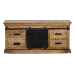 TV Meubel Portland 120cm - Mangohout - Bruin - Rechthoekig