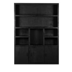 Giga Meubel Kast Hardhout - Zwart - 160x45x220cm - Kast Xander XL