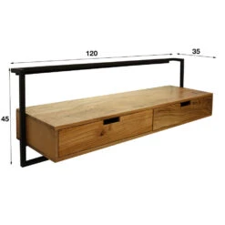 Giga Meubel Zwevend Tv-Meubel - 120x35x45cm - Acaciahout -VIDAL Salle De Bain Winkel 1000067996 0103