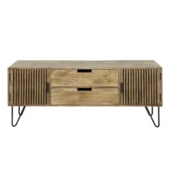 Giga Meubel Tv-Meubel Mangohout - 35x135x55cm - 2 Lades & Deuren