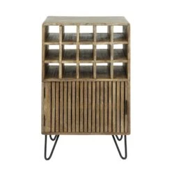 Giga Meubel Wijnkast Mangohout - 35x56x90cm - 15 Vakken